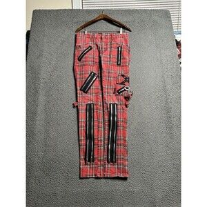 TRIPP NYC Womens Sz 30 plaid Skinny Pants Punk Goth DAANG GOODMAN Vtg Y2K